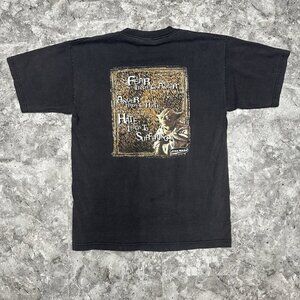 Vintage Star Wars T Shirt Yoda Fear Is The Path To The Dark Side Size L Black